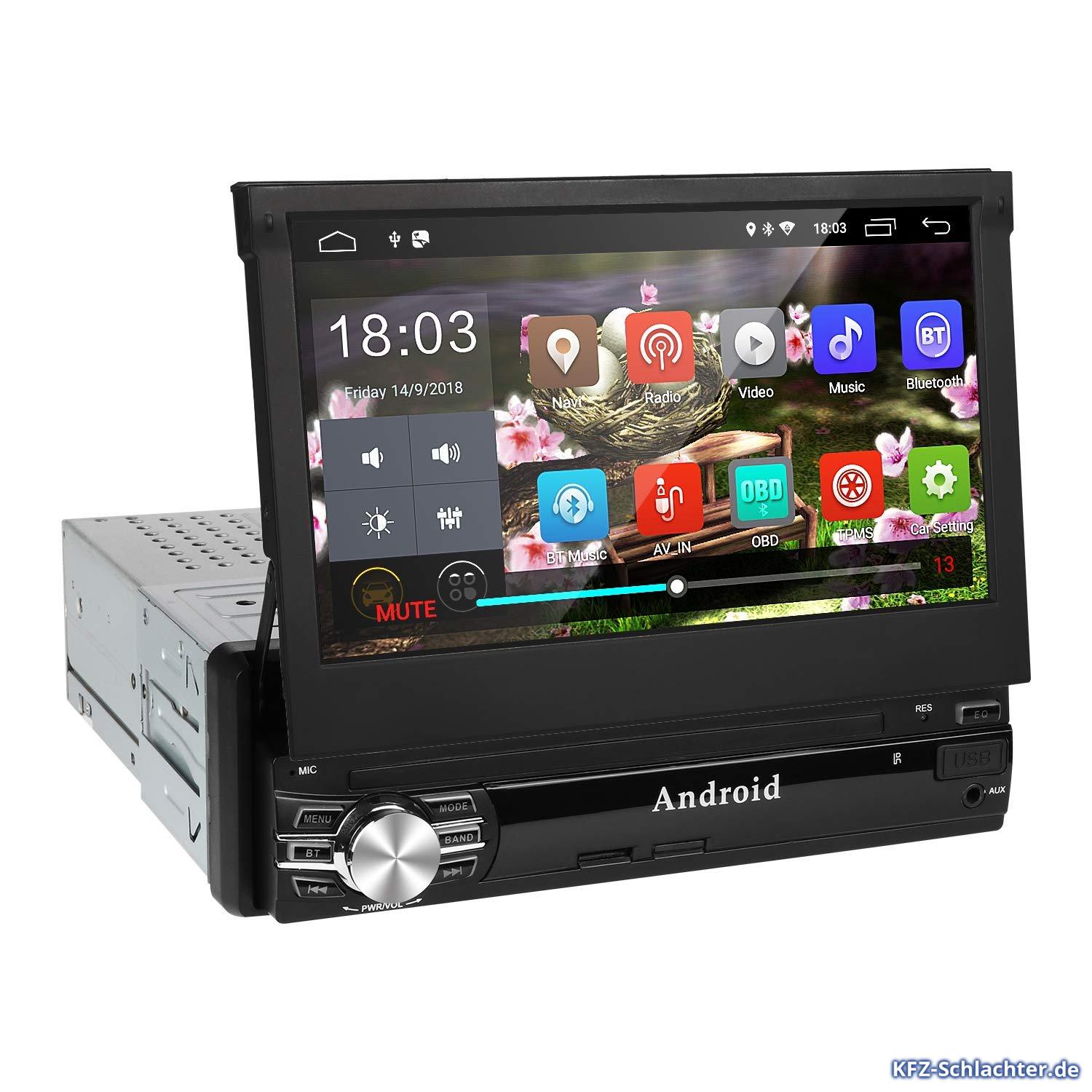 1Din Autoradio, amkle Autoradio Bluetooth 7Zoll Android 9